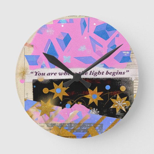 Ronde Horloge Gemme Light Begins – Conception Rose et Or (Recto)
