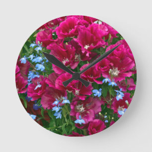 Ronde Horloge Godetia Et Lobelia