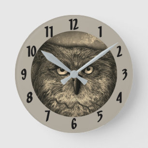 Ronde Horloge Great Owl
