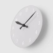 Ronde Horloge gris clair (Angle)