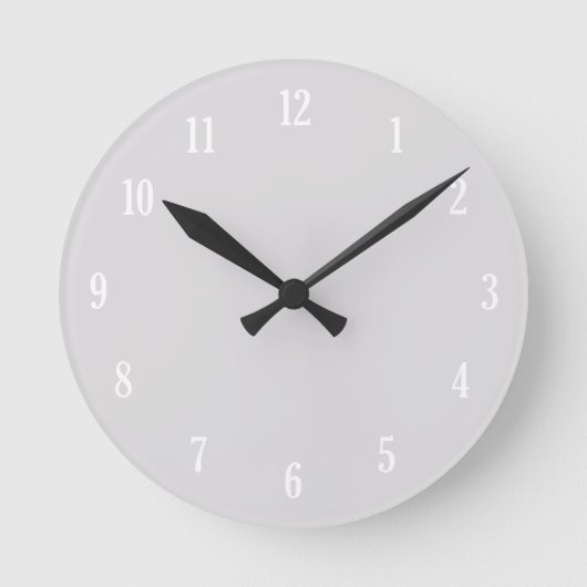 Ronde Horloge gris clair (Recto)