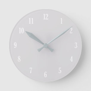 Ronde Horloge gris clair