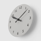 Ronde Horloge gris clair (Angle)
