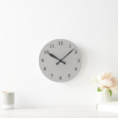 Ronde Horloge gris clair (Maison)