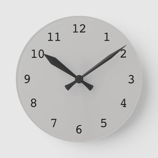 Ronde Horloge gris clair (Recto)