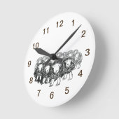 Ronde Horloge Herdwick Flock (Angle)