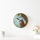 Ronde horloge heureuse d'imaginaire de gnome d'arbre (Maison)