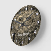 Ronde Horloge Hibou Peeper (Angle)