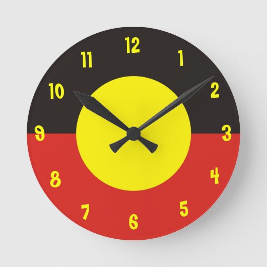 Ronde horloge indigène de drapeau (Recto)