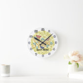 Ronde Horloge Infirmière Papillon (Maison)