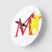 Ronde Horloge initiale de la lettre M (Angle)