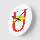 Ronde Horloge initiale de la lettre U (Angle)