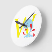 Ronde Horloge initiale Lettre W (Angle)