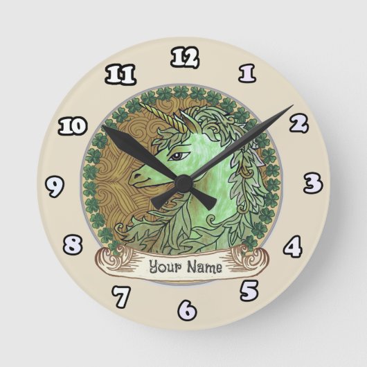 Ronde horloge irlandaise Unicorn (Recto)