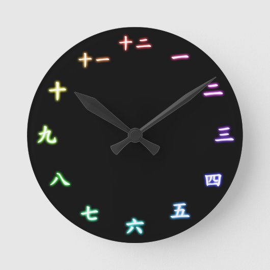 Ronde horloge japonaise noir (Recto)
