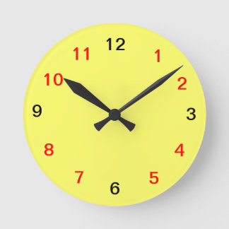 Ronde Horloge jaune