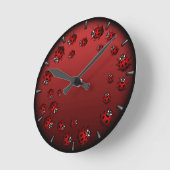 Ronde Horloge Ladybug mignon Ladybug cocasse Ladybird Ho (Angle)