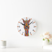 Ronde Horloge Lama Colorée (Maison)