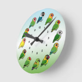 Ronde Horloge Lovebird (Angle)