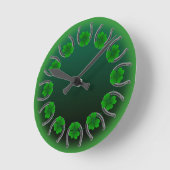 Ronde Horloge Lucky St. Patrick's Lucky Charm Wall Clock (Angle)