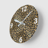 RONDE HORLOGE LUX GOLD SILVER LEOPARD WALL (Angle)