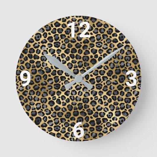 RONDE HORLOGE LUX GOLD SILVER LEOPARD WALL (Recto)