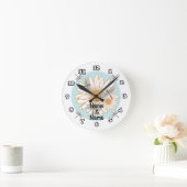Ronde Horloge Marguerite blanche (Maison)