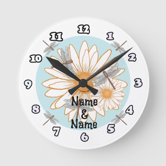 Ronde Horloge Marguerite blanche (Recto)