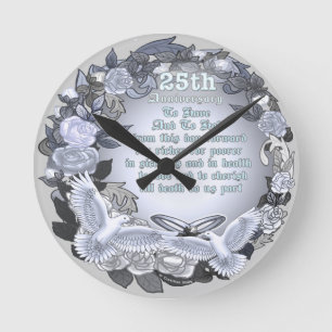 Ronde Horloge Mariage argent