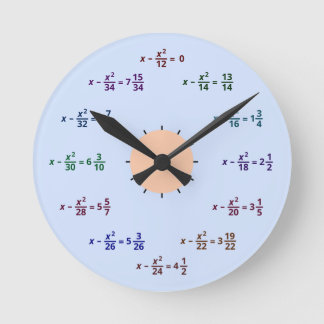 Ronde Horloge mathématique (AM-PM)