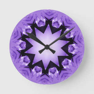 Ronde Horloge mauve_mural