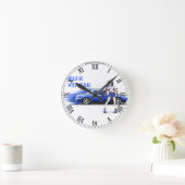 Ronde Horloge Miata bleue (Maison)