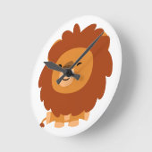 Ronde Horloge mignon Cartographiée Lion (Angle)