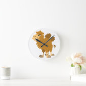 Ronde Horloge Mignonne Cartoon Camel à deux branches (Maison)