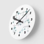 Ronde Horloge moderne 2 d'étoiles de la moitié du siècle (Angle)