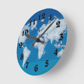 Ronde Horloge mondiale des nuages fluides (Angle)
