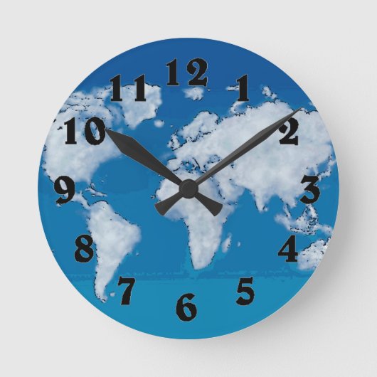 Ronde Horloge mondiale des nuages fluides (Recto)