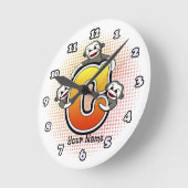 Ronde Horloge Monogram C Sock Monkey (Angle)