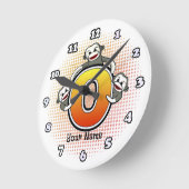 Ronde Horloge Monogram O Sock Monkey (Angle)