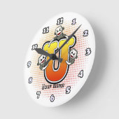 Ronde Horloge Monogram U Sock Monkey (Angle)