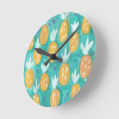 Ronde Horloge Motif de l'ananas à fruité (Angle)