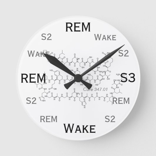 Ronde Horloge Motif du sommeil (Recto)