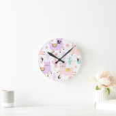 Ronde Horloge Mur Acrylique Cute Llamas (Maison)