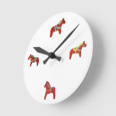 Ronde Horloge Mur Rouge Dala Horloge (Angle)