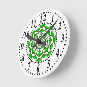 Ronde Horloge Mur Vert Et Vert Léger 151 (Angle)