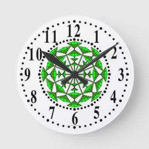 Ronde Horloge Mur Vert Et Vert Léger 151