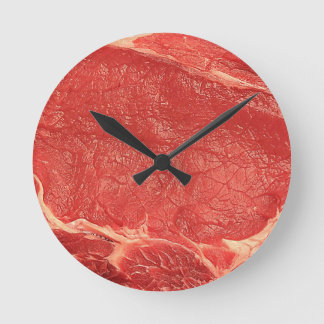 Ronde horloge murale, viande, boeuf