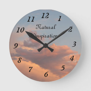 Ronde Horloge naturelle d'inspiration d'ambres !