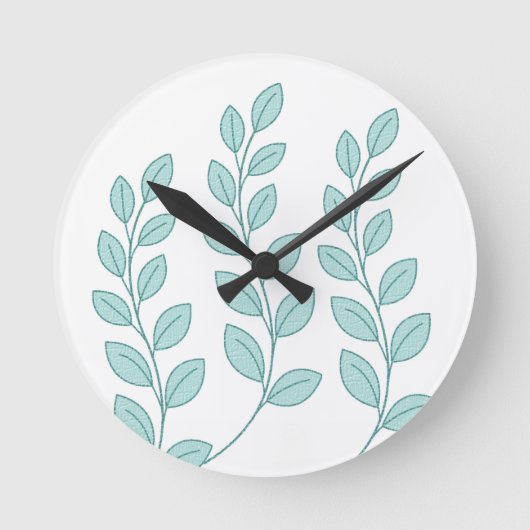 Ronde Horloge naturelle feuille (Recto)