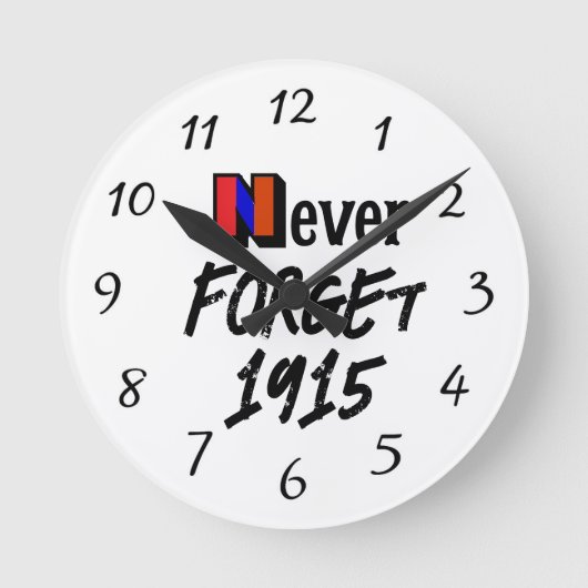 Ronde Horloge Never Forget 1915 (Recto)